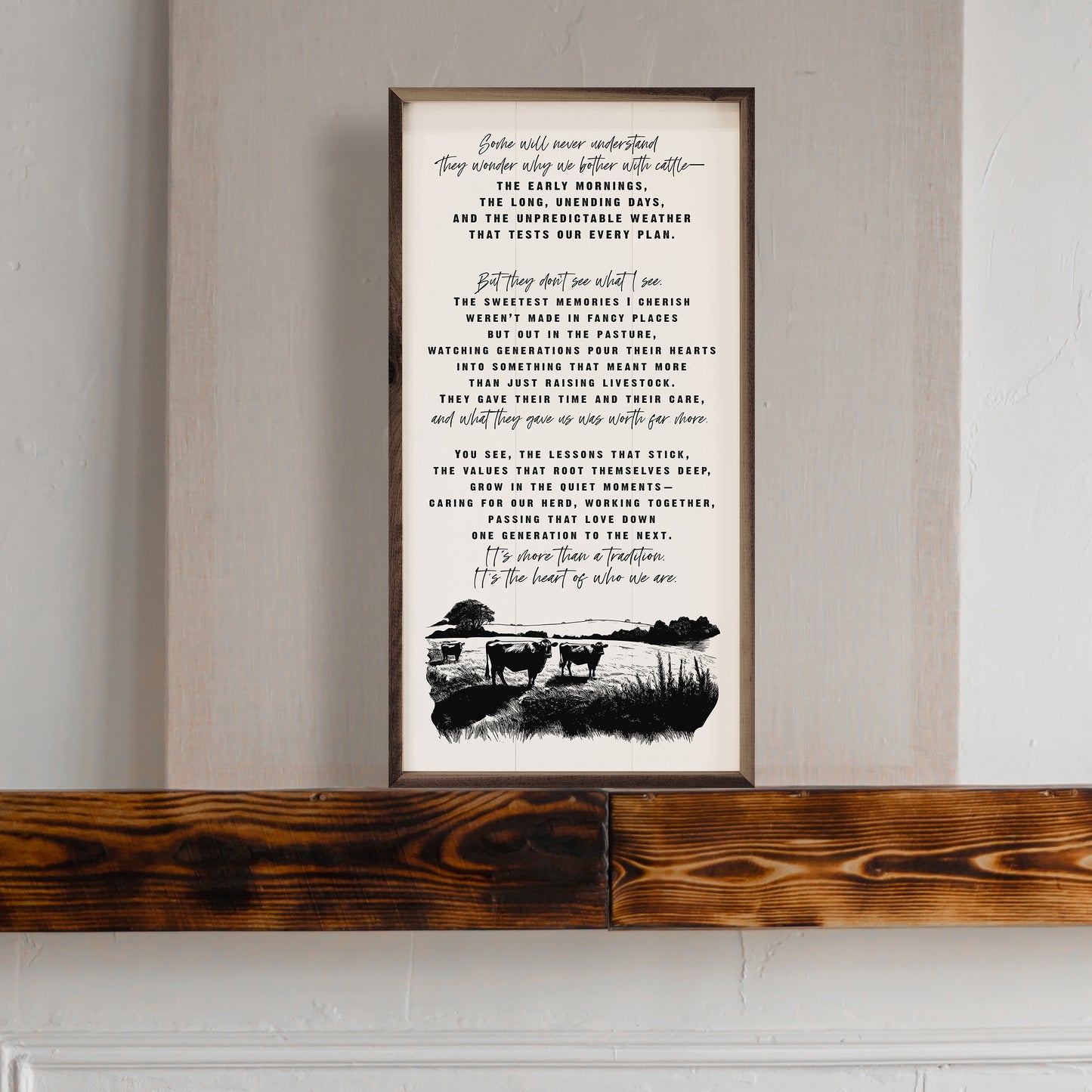 R - Cattle Story 12"x24"