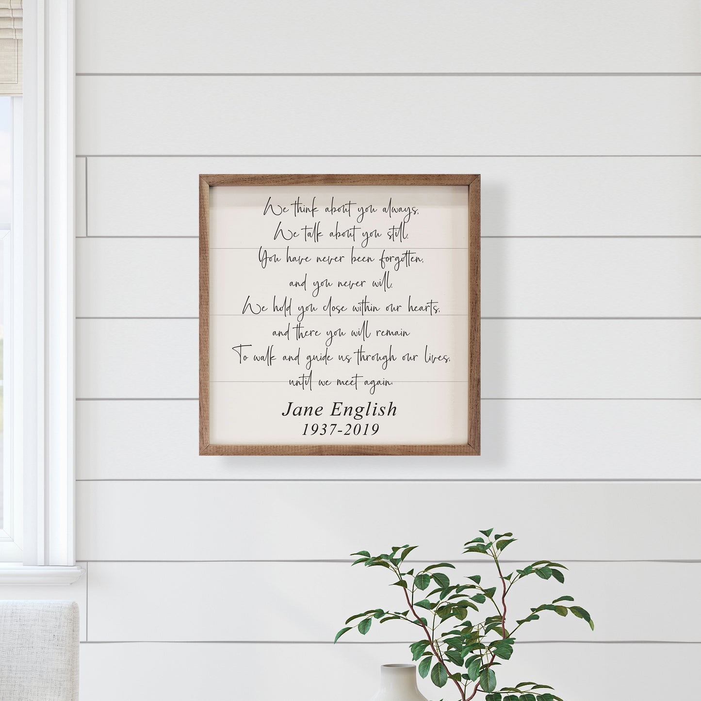 Until We Meet Again Name And Date | Personalized Wood Sign