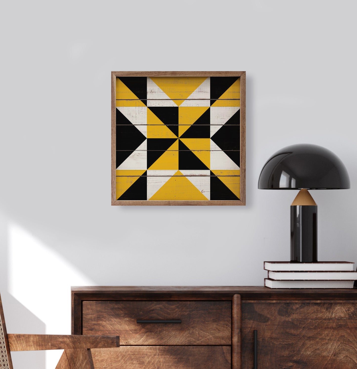 Quilt Black And Gold 16x16 / Multi-Color
