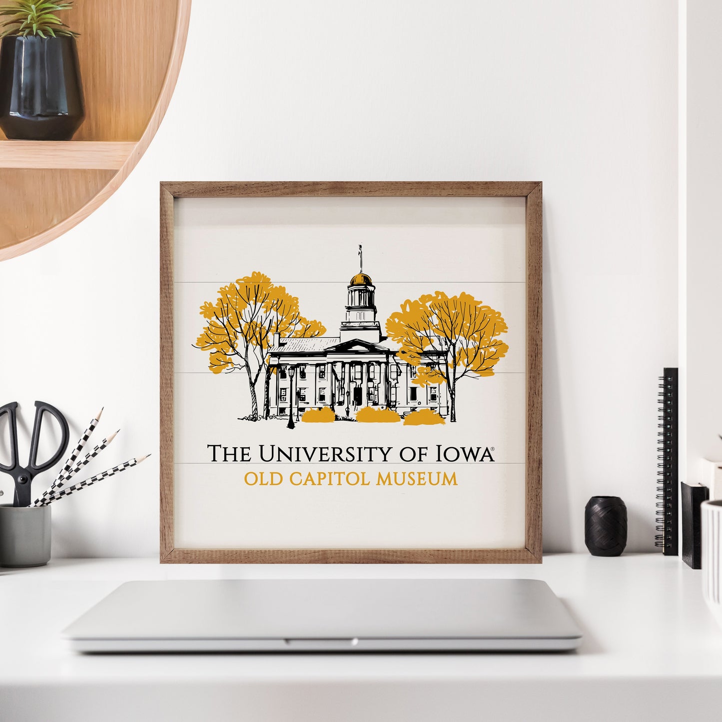 Sketch Old Capitol Museum Iowa 16x16 / White
