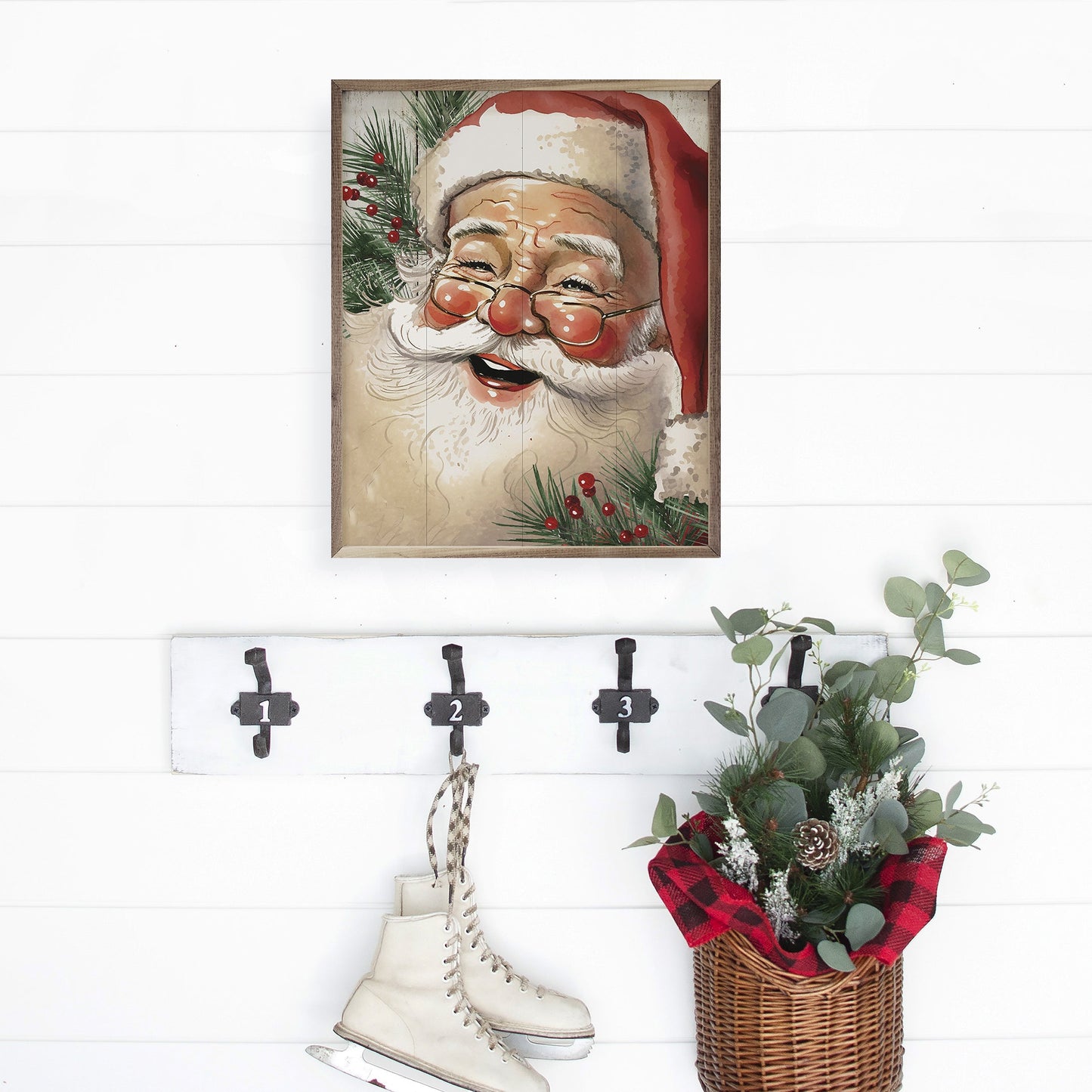 Jolly Red Hat Santa With Glasses