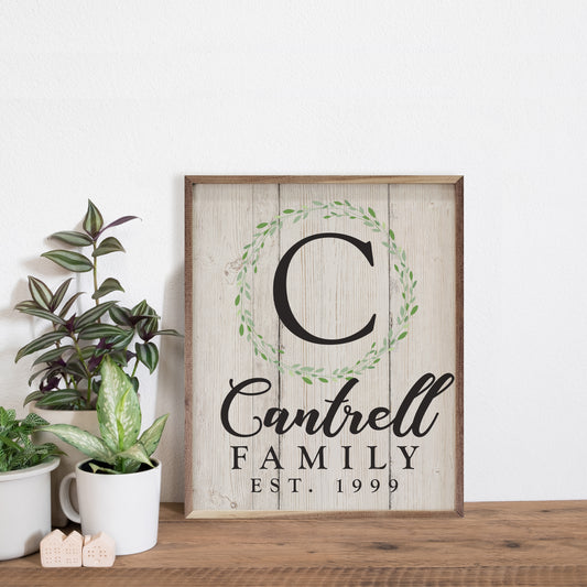 Family Name and Est Year | Personalized Wood Sign
