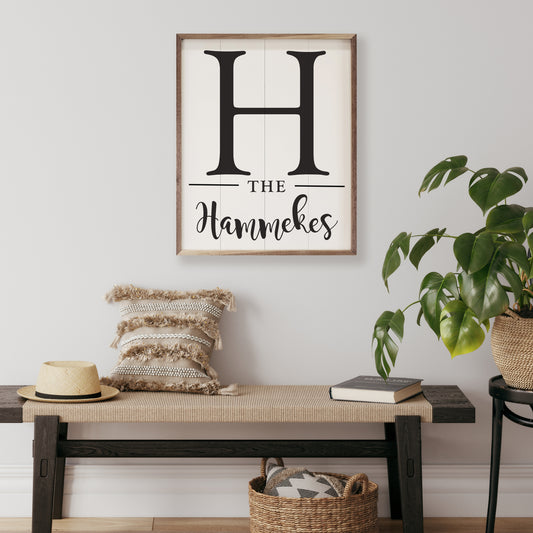 Family Name Cursive | Personalized Wood Sign