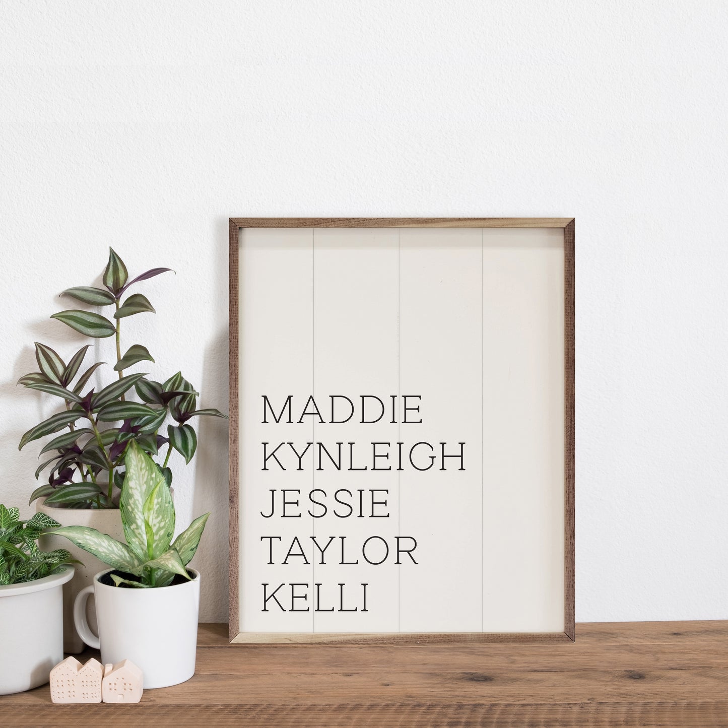 List Of Names | Personalized Wood Sign