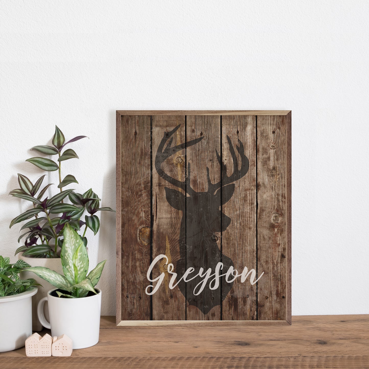 Name with Deer | Personalized Wood Sign