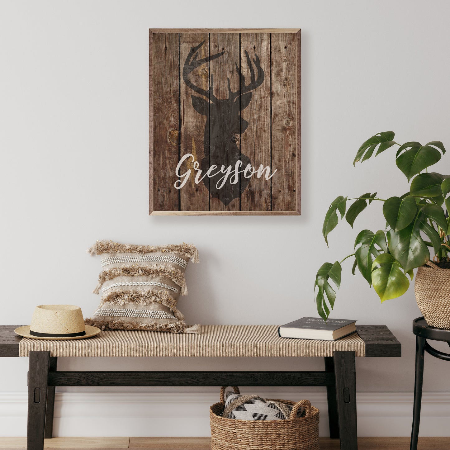 Name with Deer | Personalized Wood Sign