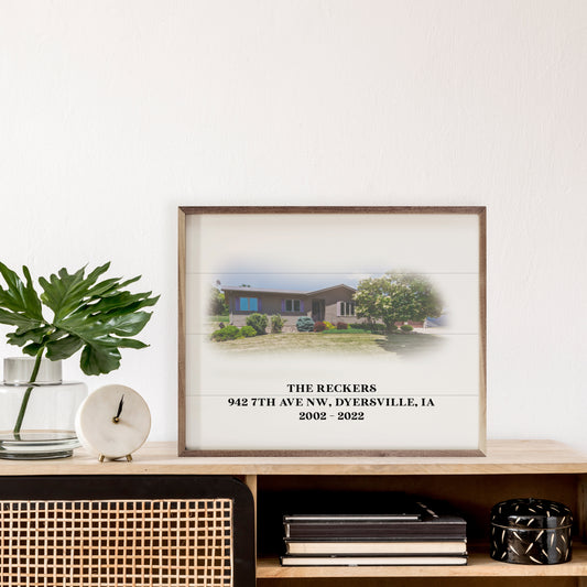 House and Address | Personalized Wood Sign