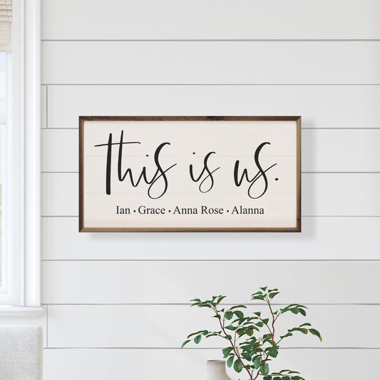 This Is Us Family Names | Personalized Wood Sign