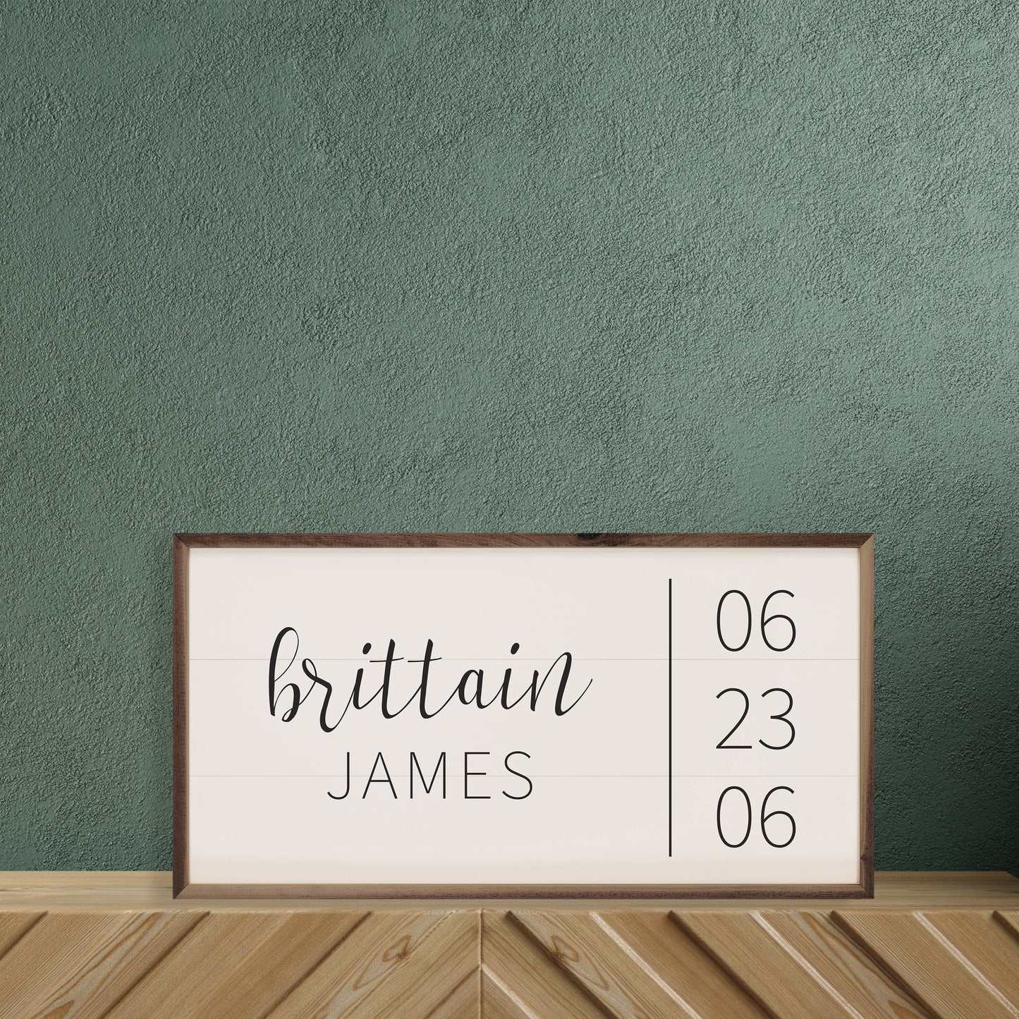 Name and Birthday | Personalized Wood Sign
