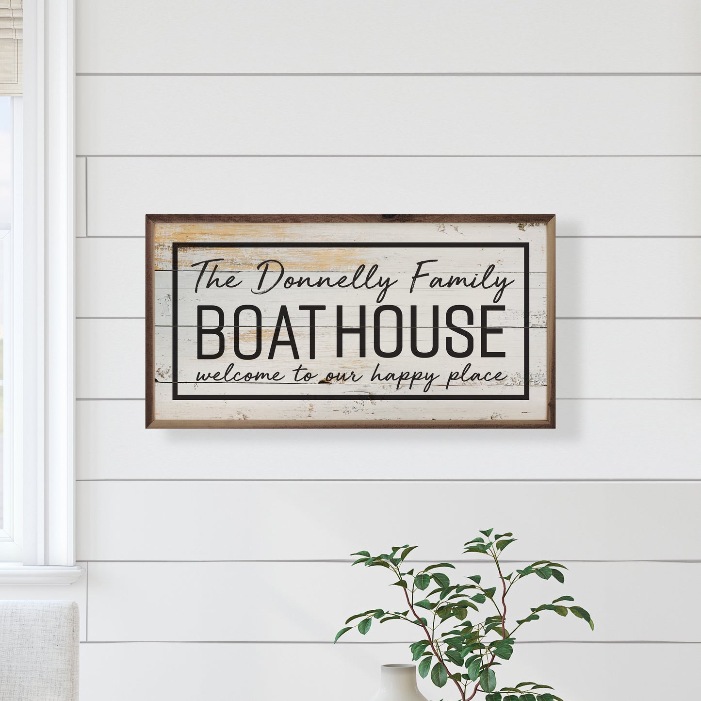 Welcome to our Happy Place | Personalized Wood Sign