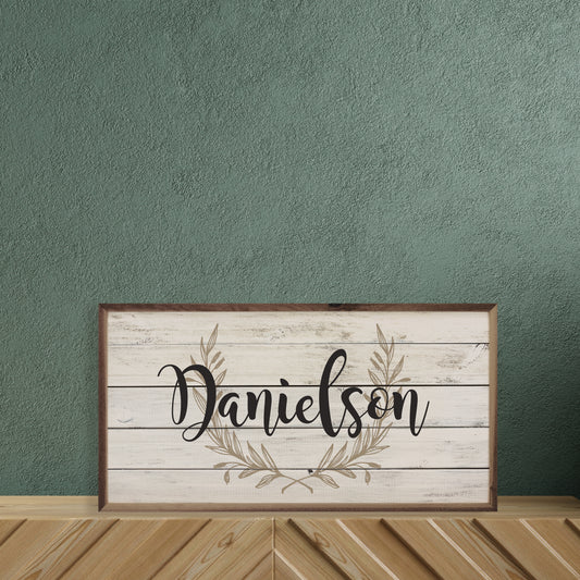 Name in Greenery | Personalized Wood Sign