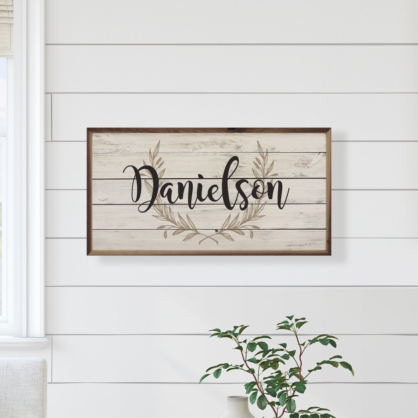 Name in Greenery | Personalized Wood Sign