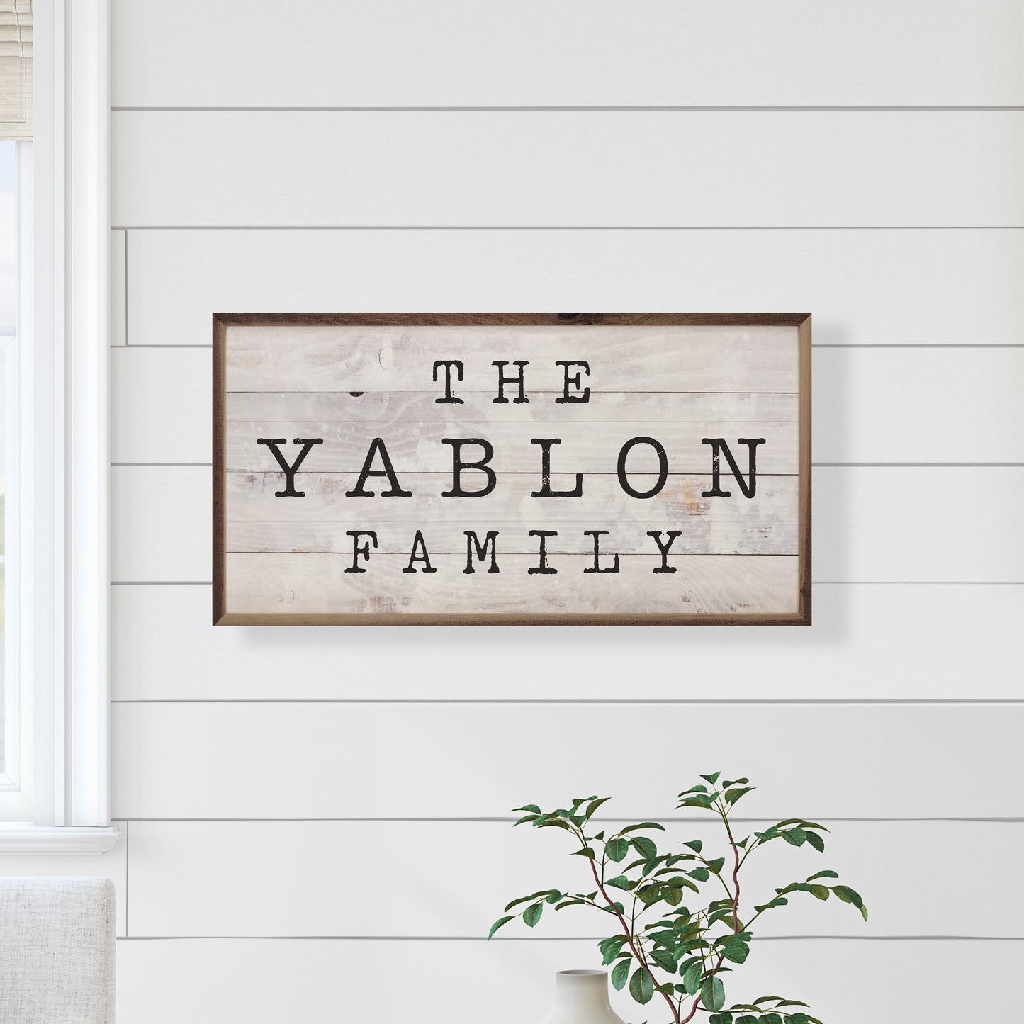Family Name Typewriter | Personalized Wood Sign