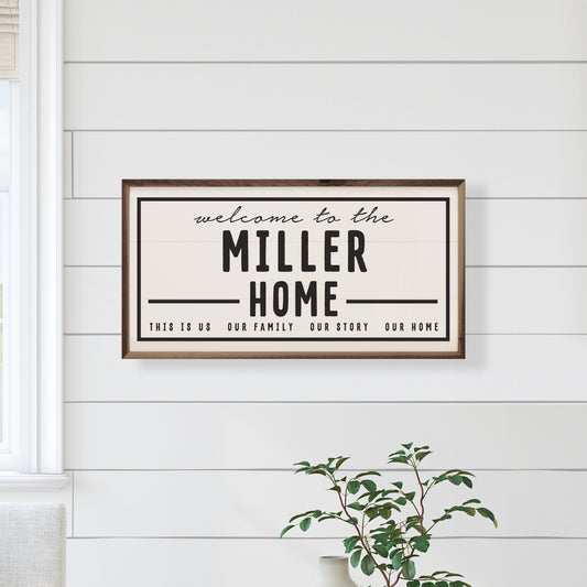 Welcome To The Home Name | Personalized Wood Sign