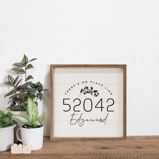 There's No Place Like Home | Personalized Wood Sign