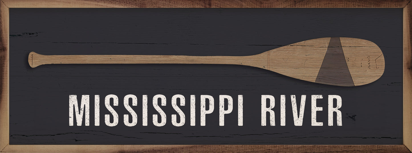 Oar Personalized Lake or River - Mississippi River
