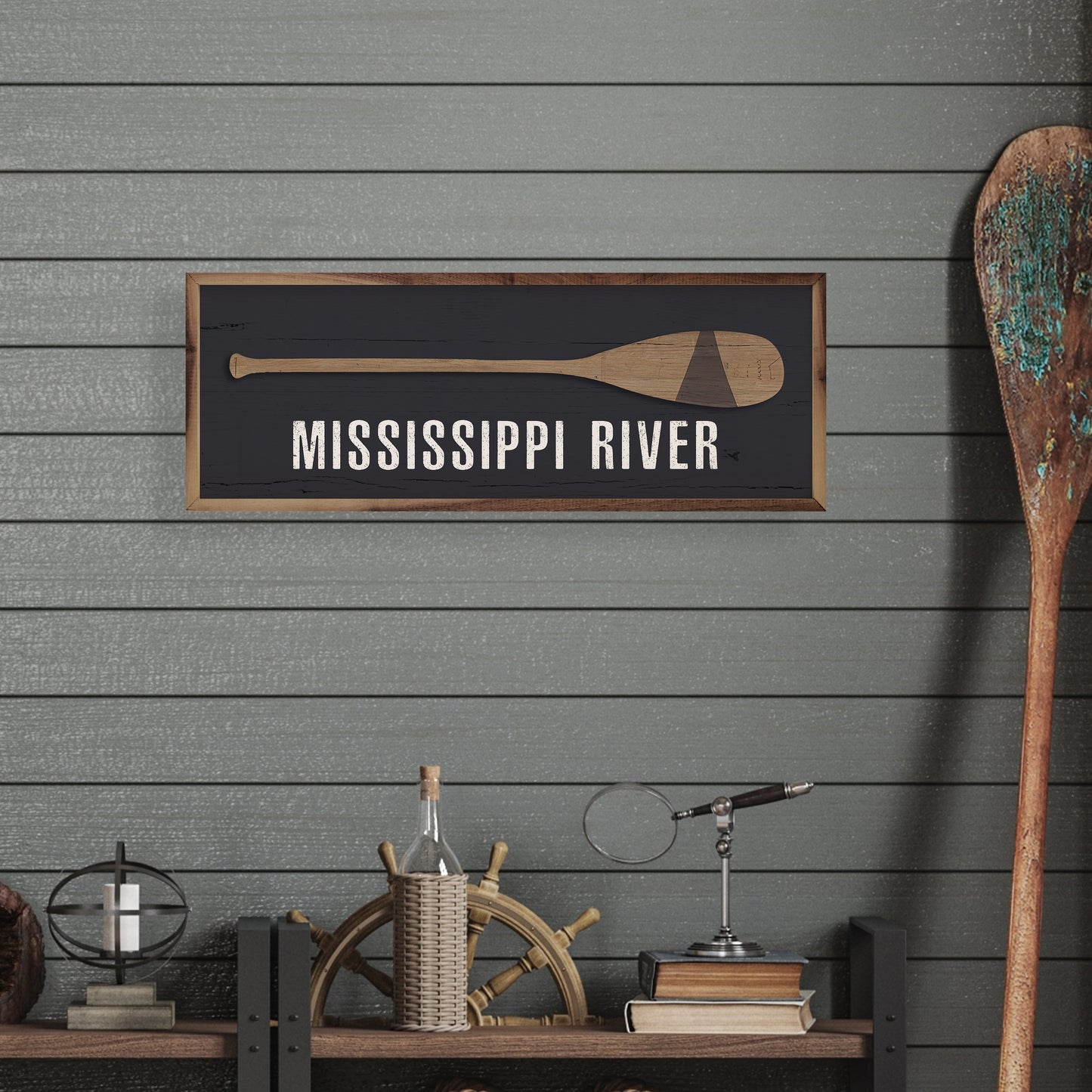 Oar Personalized Lake or River - Mississippi River