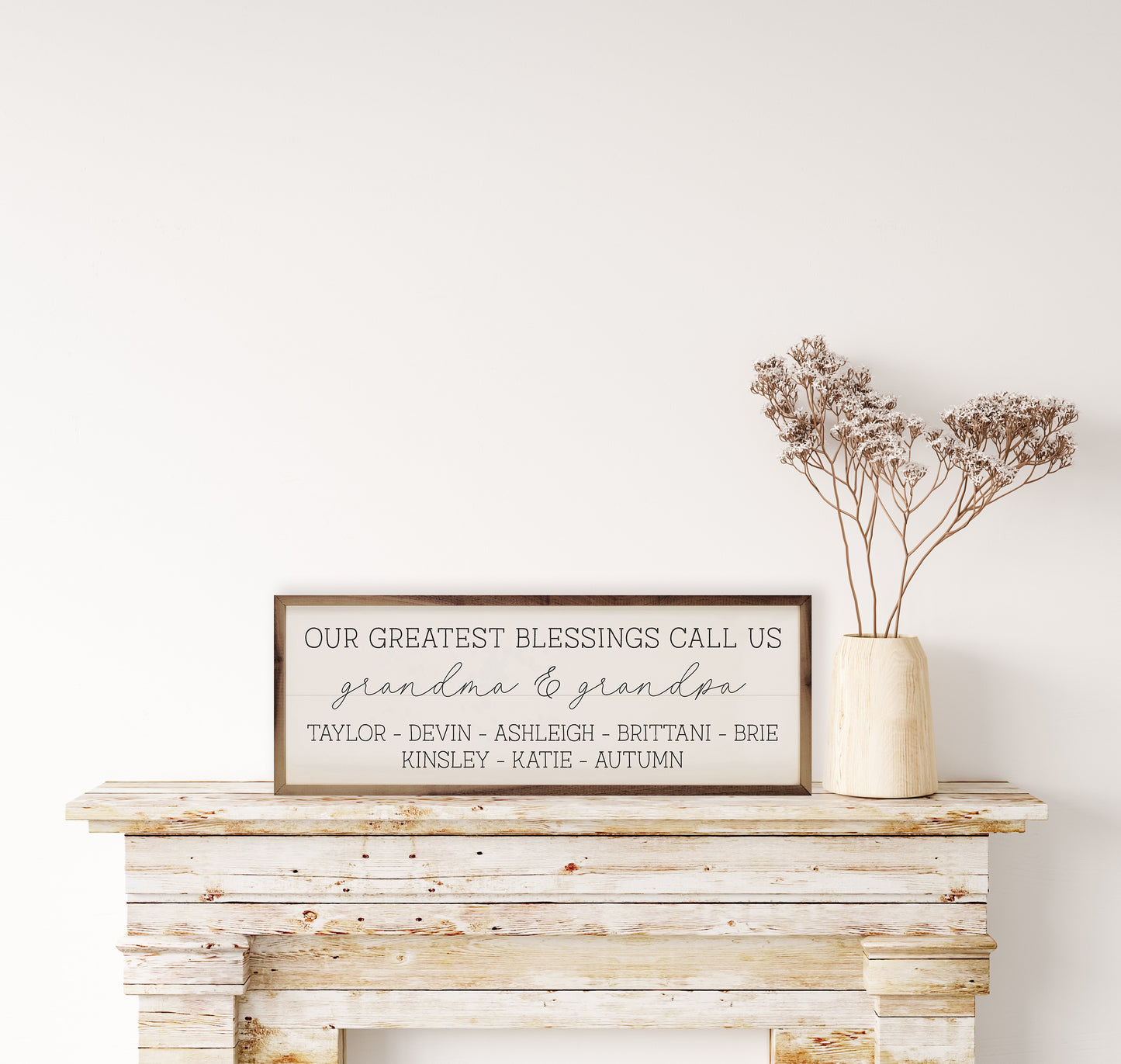 Our Greatest Blessings Call Us | Personalized Wood Sign