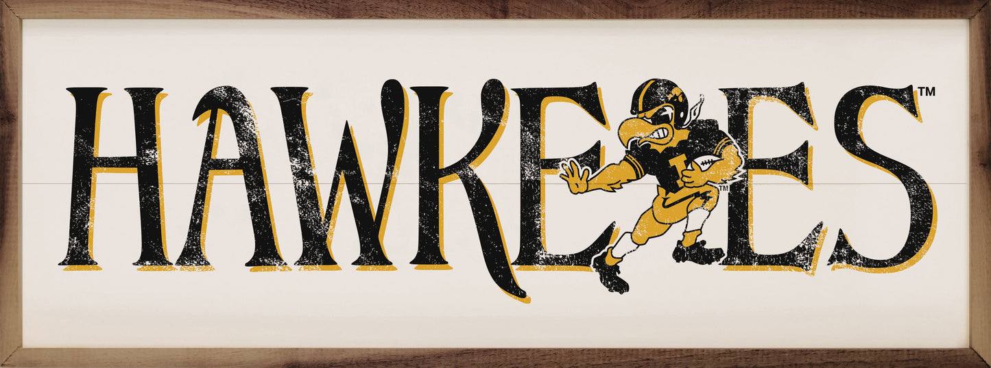 Vintage Hawkeyes White 8x24 / White
