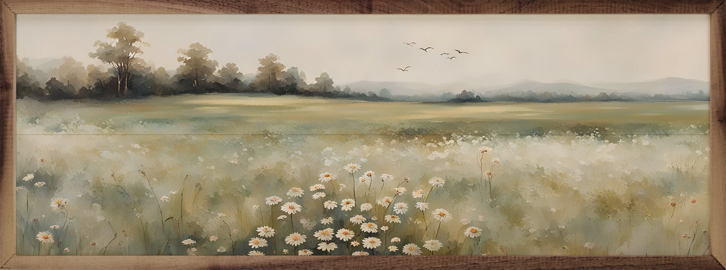 R - Valley with Flowers- 36"x12"