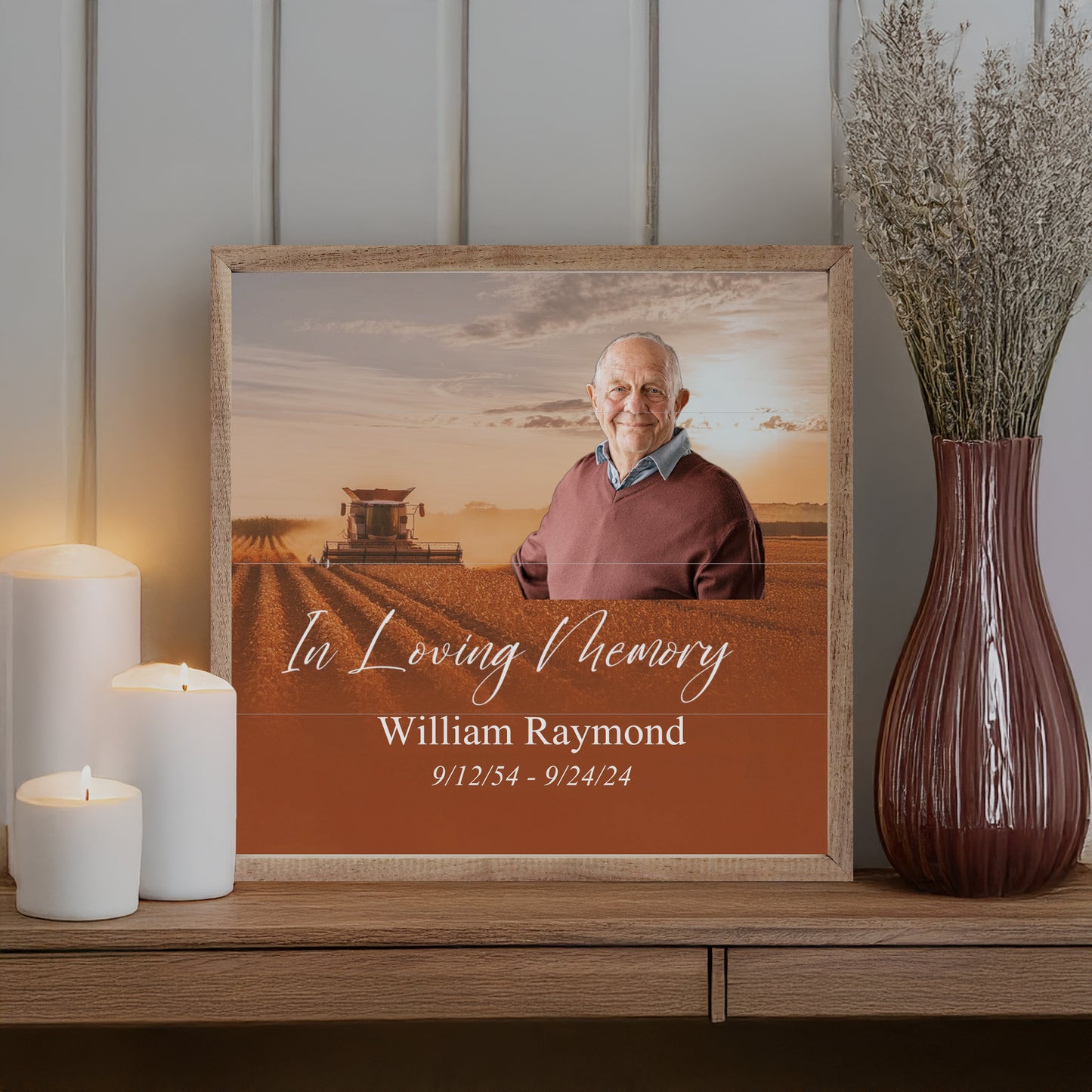 In Loving Memory and Photo | Memorial Wood Sign