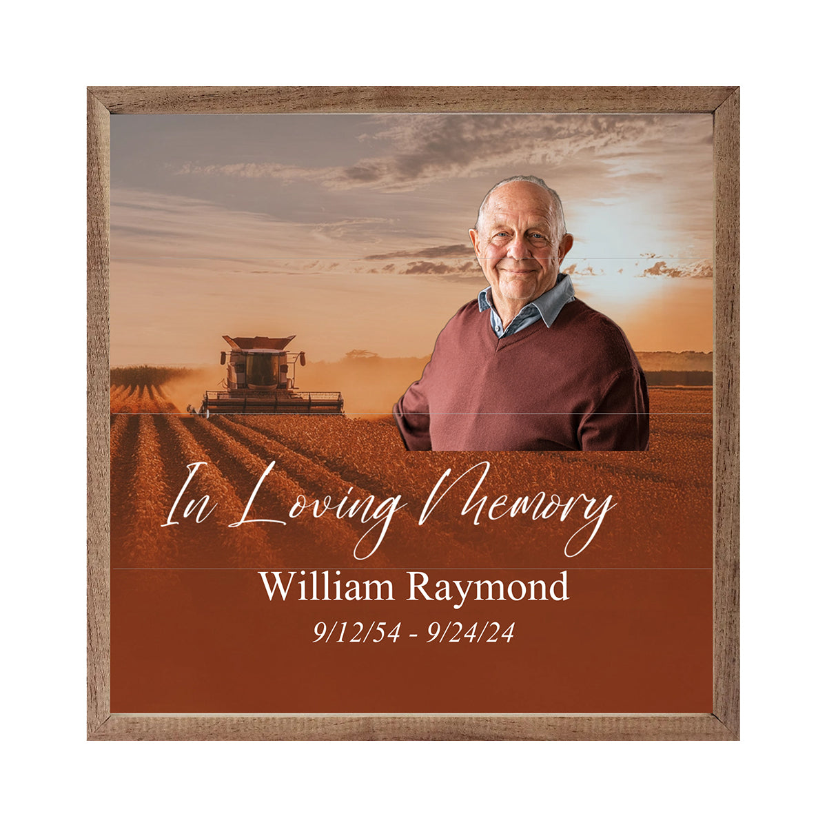 In Loving Memory and Photo | Memorial Wood Sign