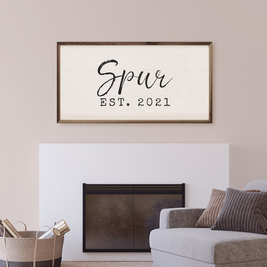 Name and Est Year | Personalized Wood Sign