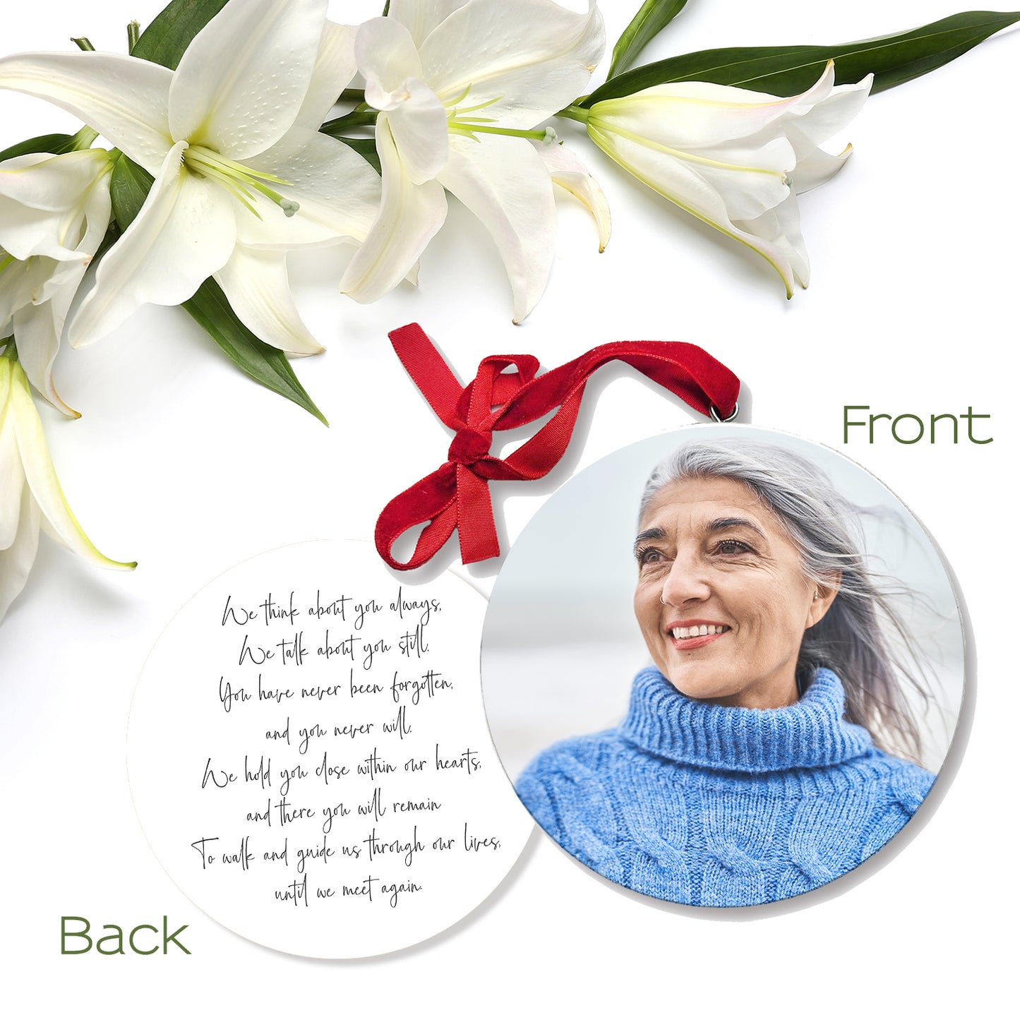 Poem and Photo | Memorial Wood Ornament