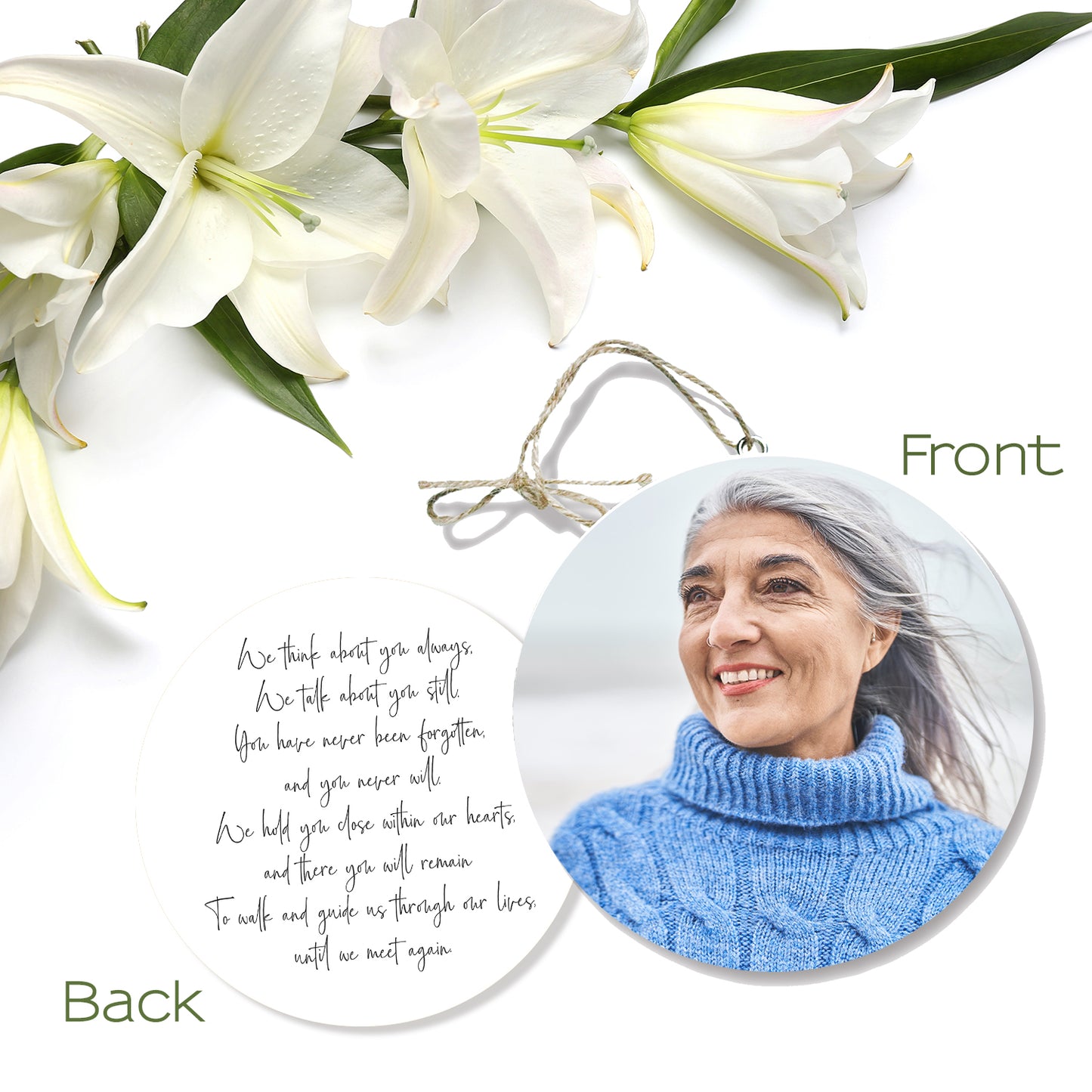 Poem and Photo | Memorial Wood Ornament