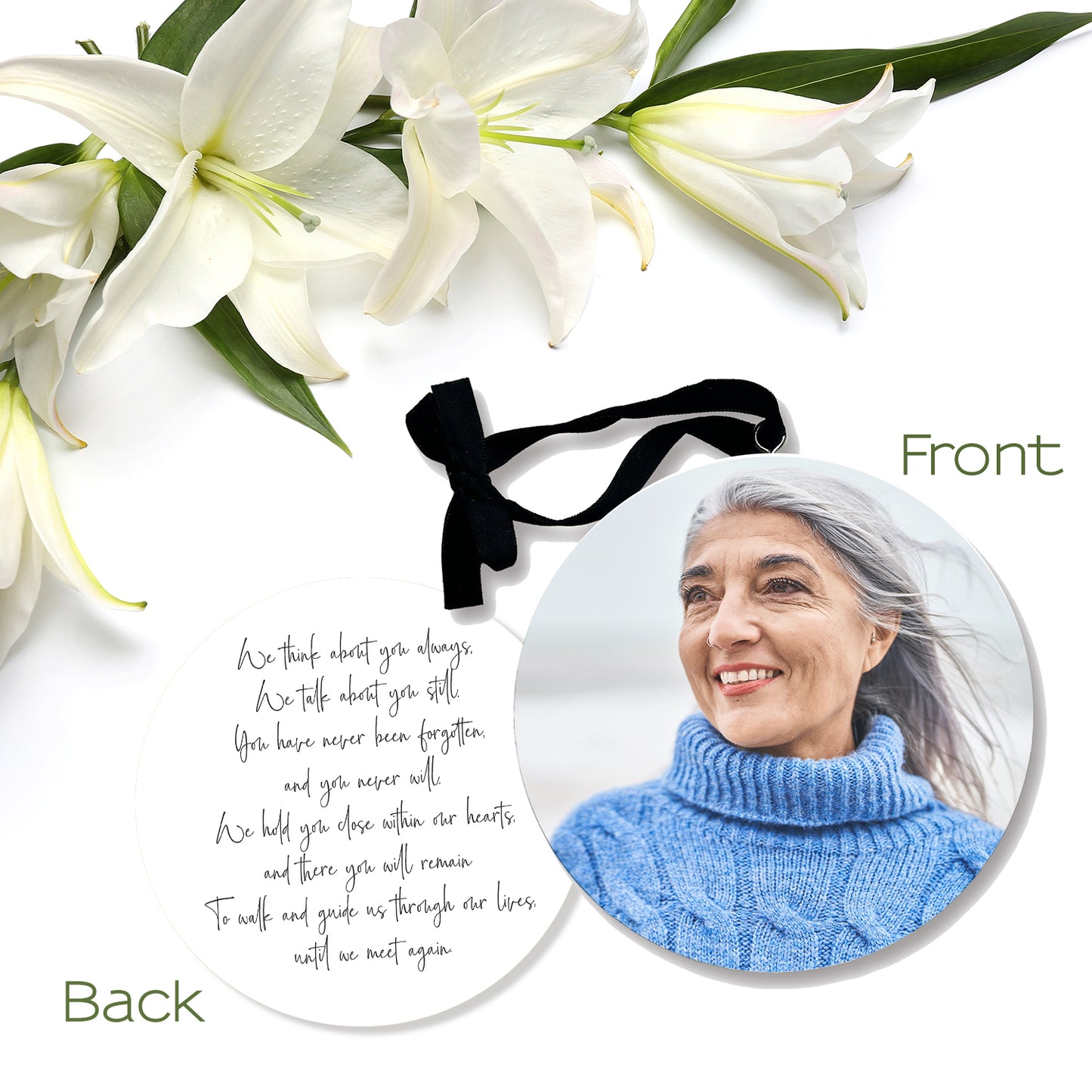 Poem and Photo | Memorial Wood Ornament