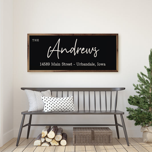 Name and Address | Personalized Wood Sign