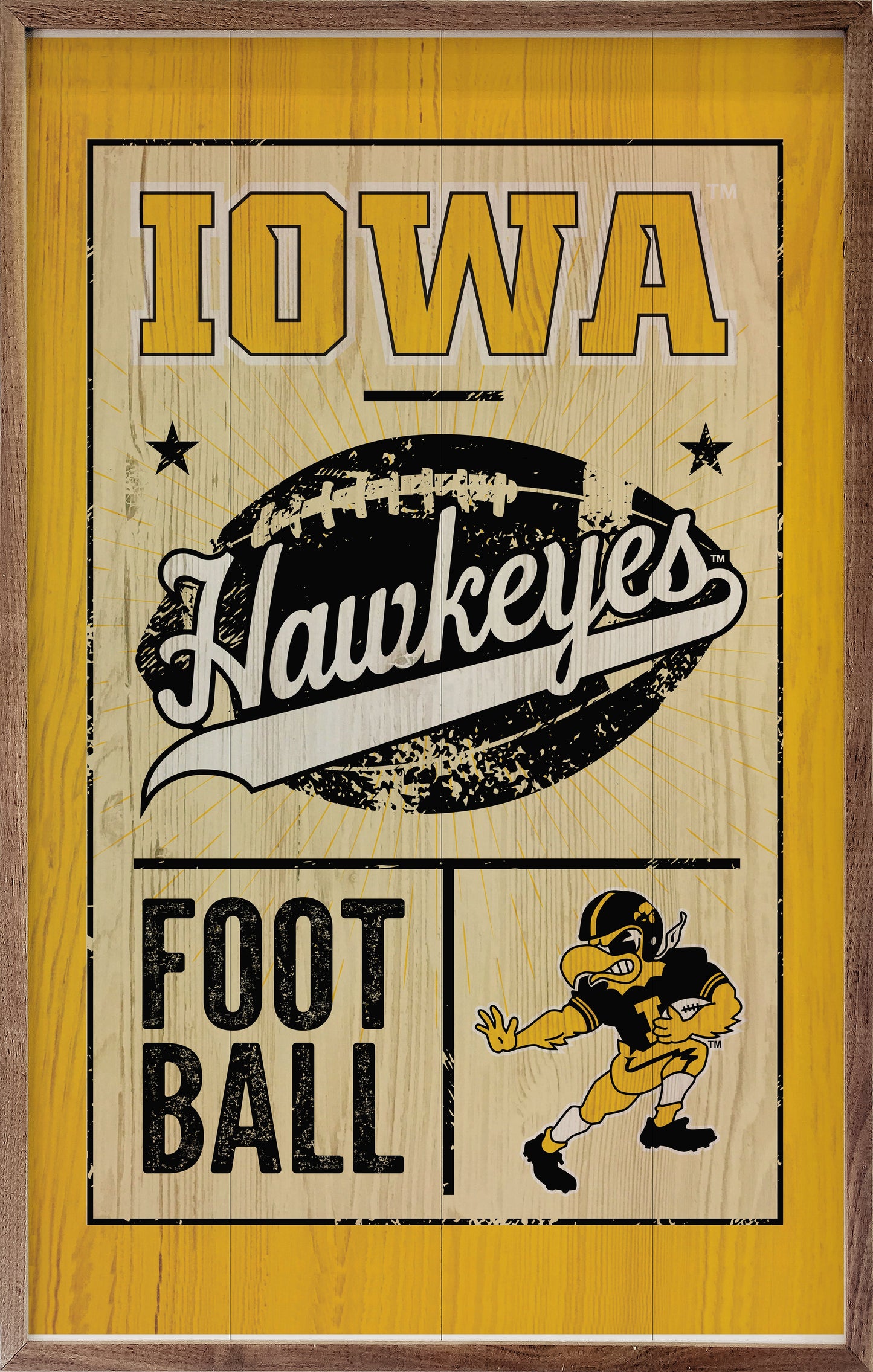 Vintage Iowa Football Poster