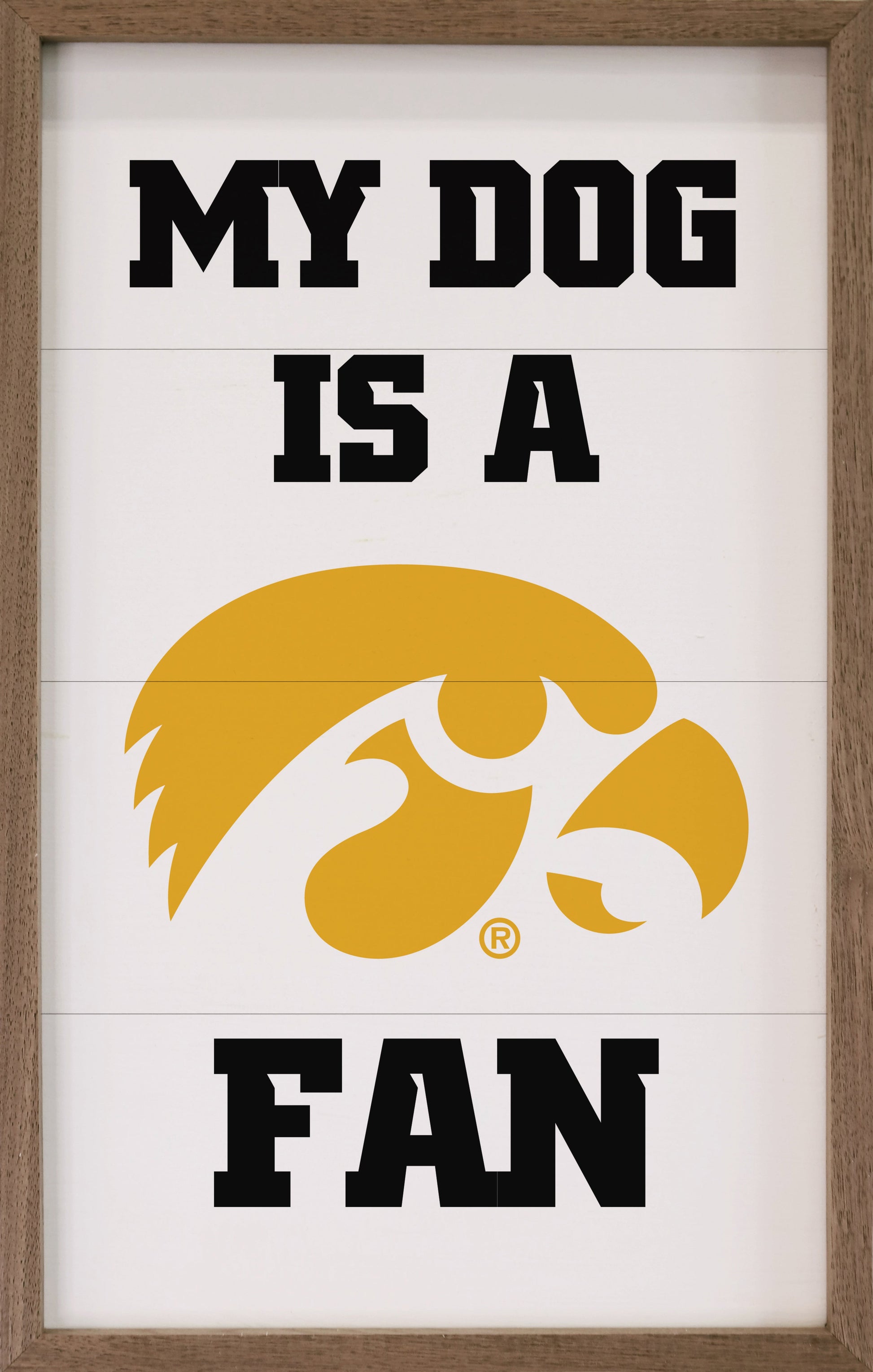 My Dog Is A Hawkeye Fan 10x16 / White