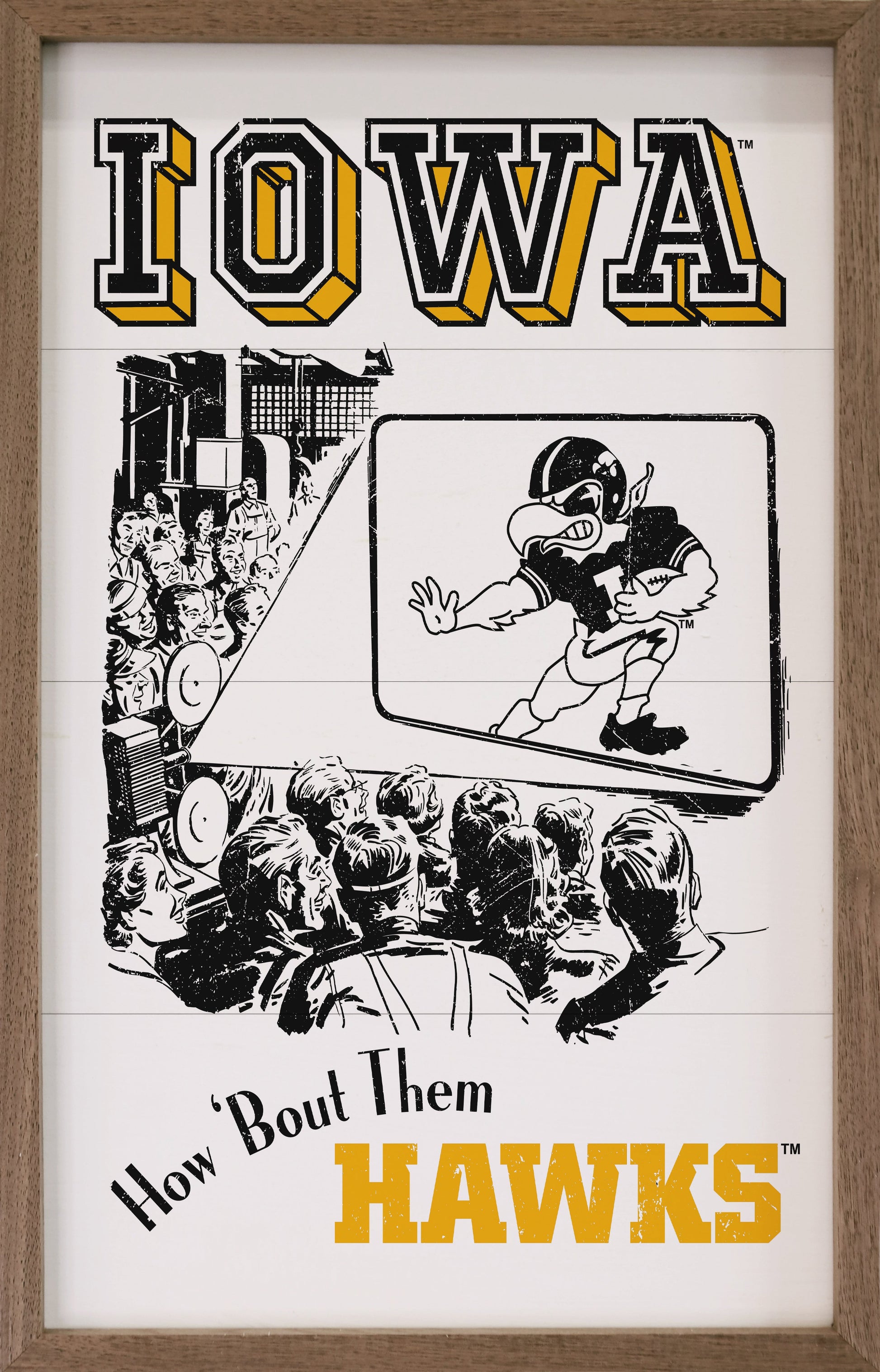 Iowa Hawkeyes How 'Bout Them Hawks White 10x16 / White