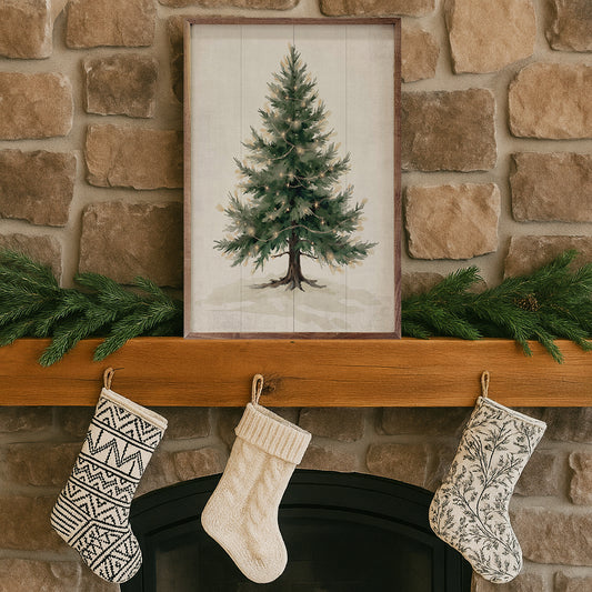 R - Lighted Pine Tree 10"x16"