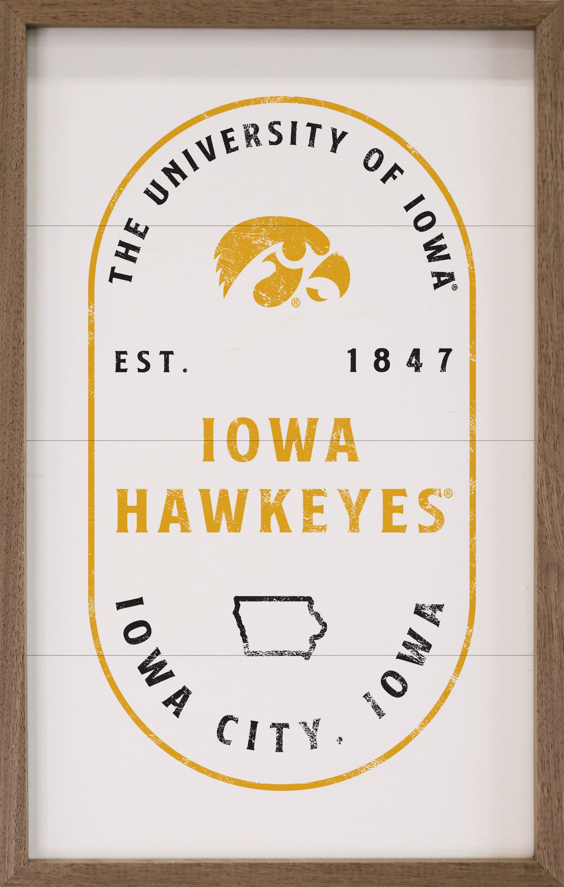 Stamp Poster Iowa 10x16 / White