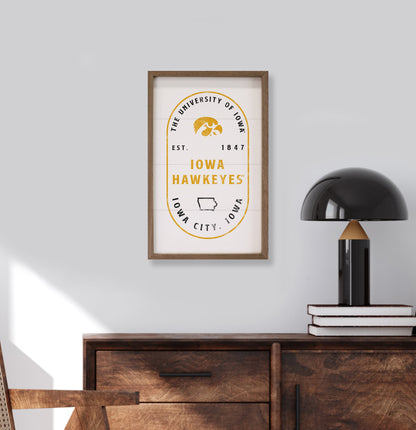 Stamp Poster Iowa 10x16 / White