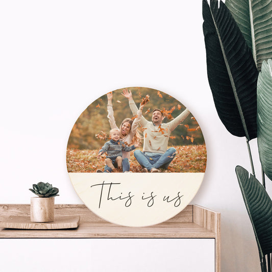 Personalized Wood Circle With Photo