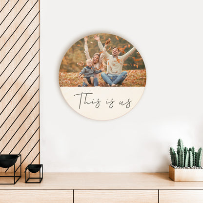 Personalized Wood Circle With Photo