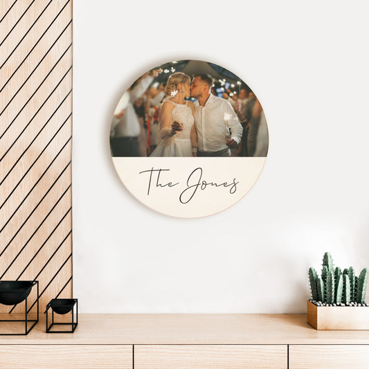 Personalized Wood Circle With Photo