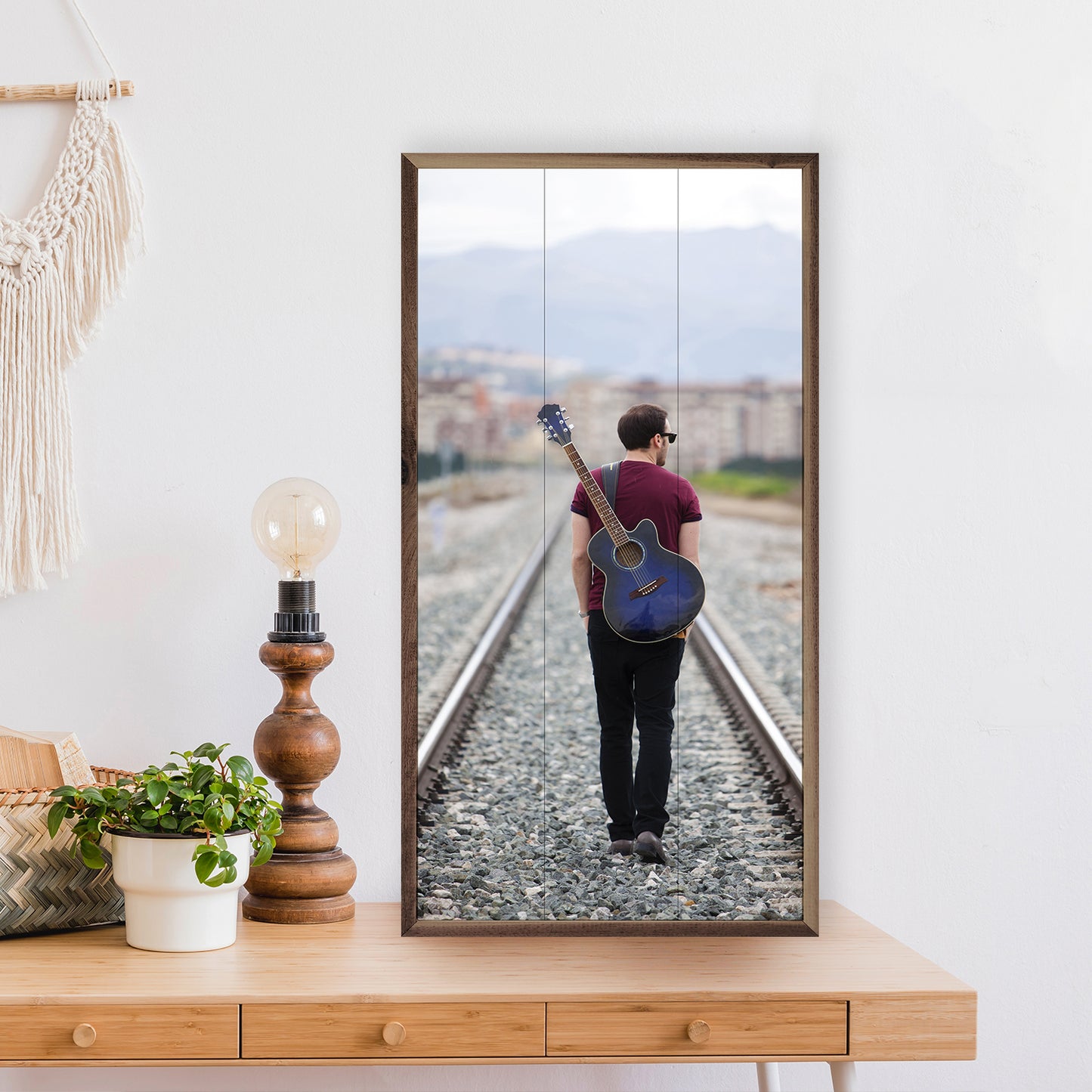 Portrait | Walnut Framed Wood Print