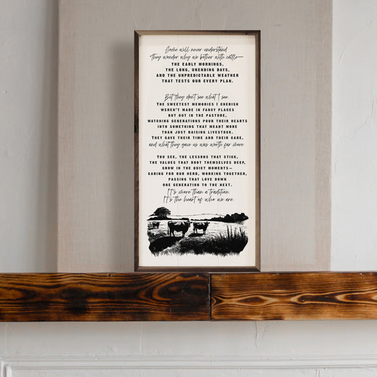 R - Cattle Story 12"x24"