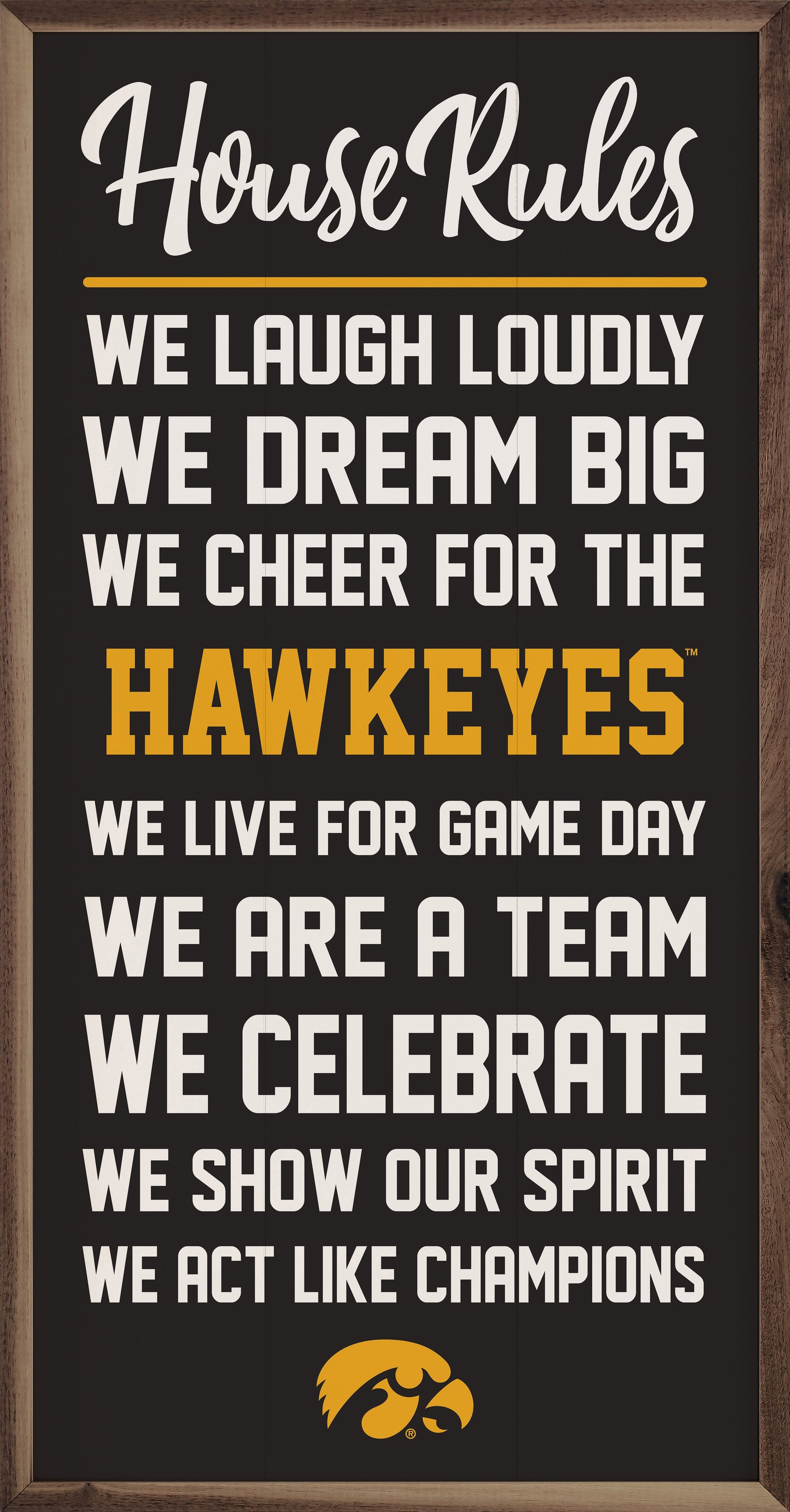 House Rules Iowa 12x24 / Black