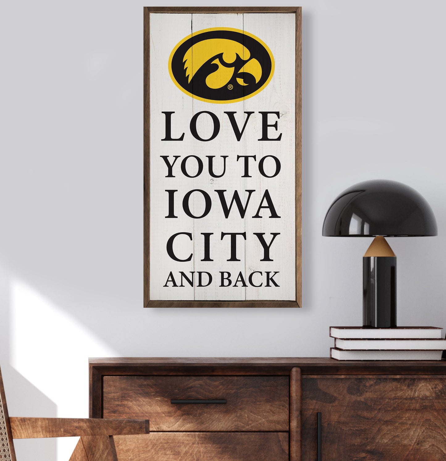 Hawkeye Love You To Iowa City And Back White 12x24 / White