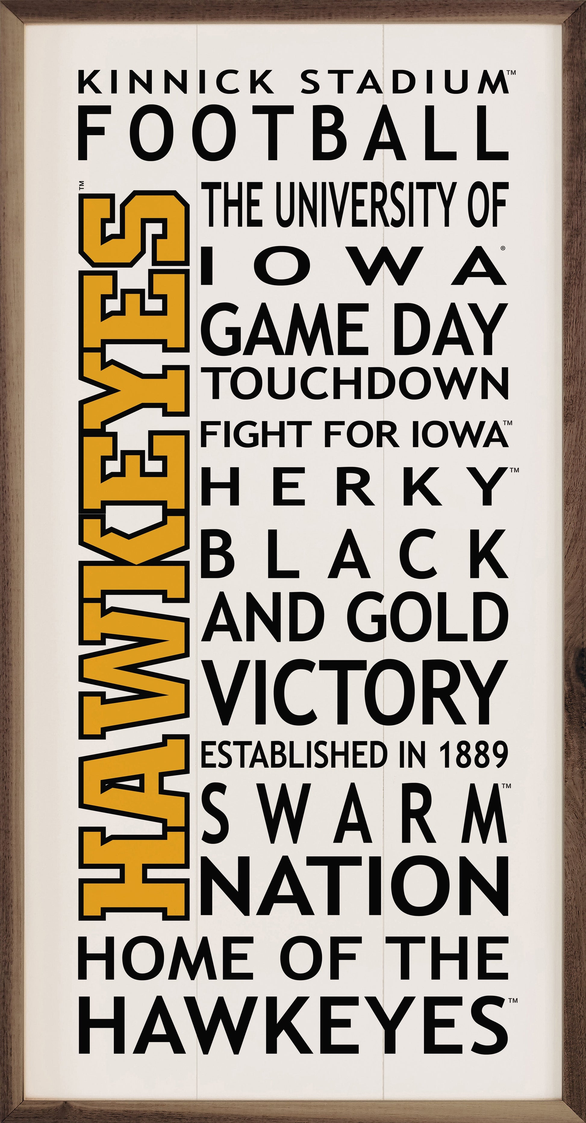 Hawkeye Words Whitewash 12x24 / Whitewash