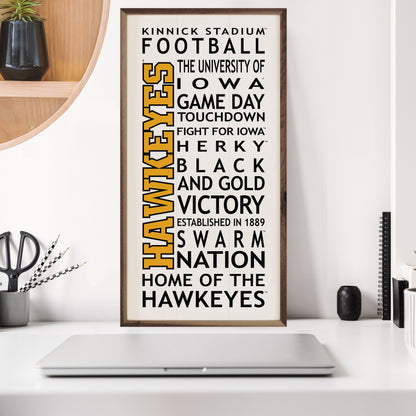 Hawkeye Words Whitewash 12x24 / Whitewash