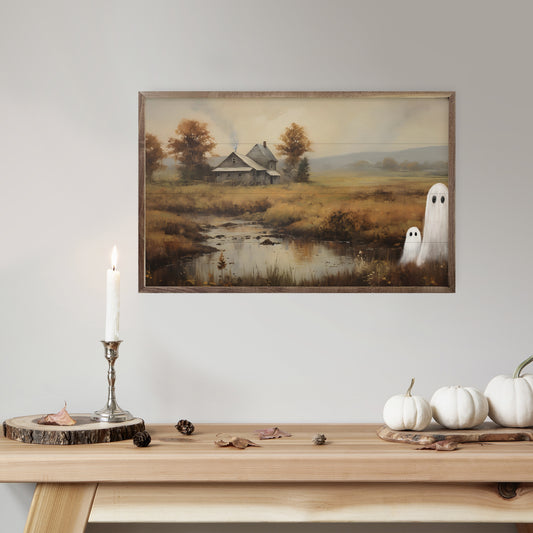 R - Ghost in Field 36"x24"