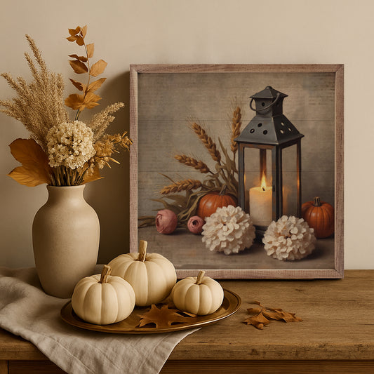 R - Autumn Lantern 4"x4"