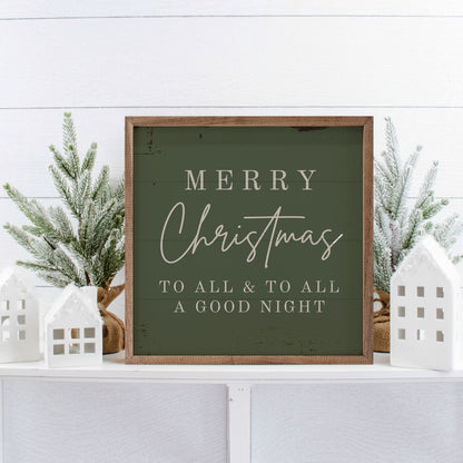 R - Merry Christmas to All Green 4"x4"