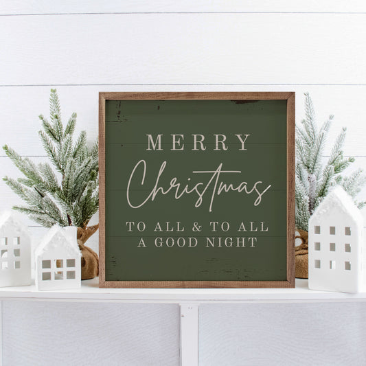 R - Merry Christmas to All Green 4"x4"